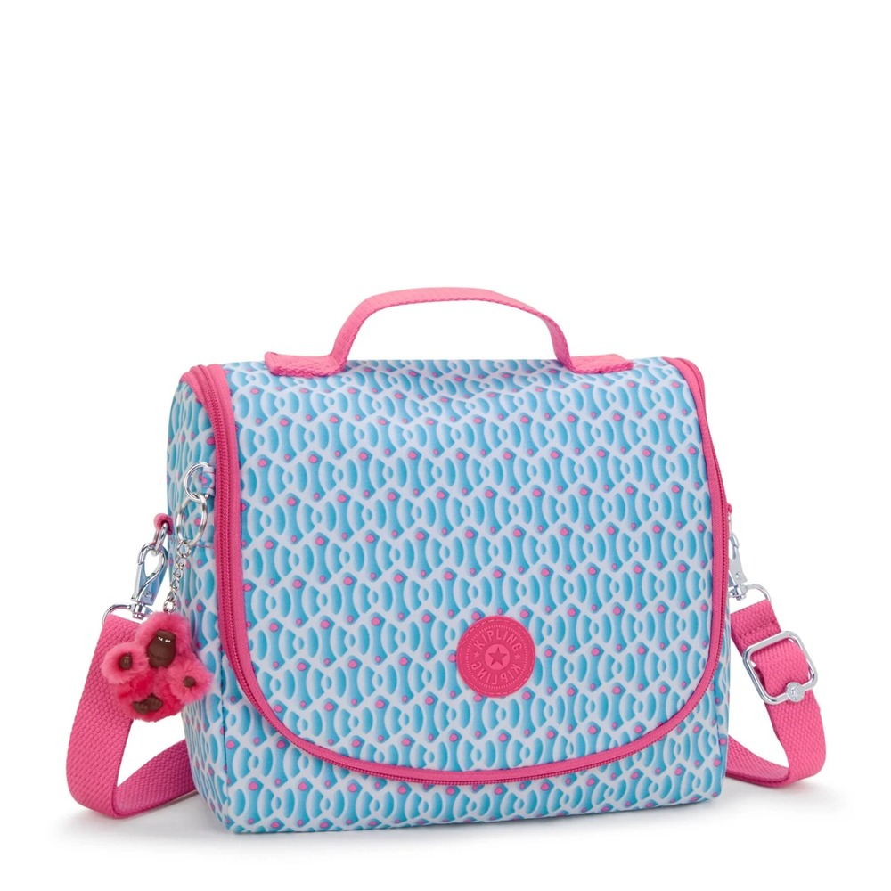 Kipling Kichirou‎ Dreamy Geo Inuslated Lunch Bag with Monkey Keychain NEW
